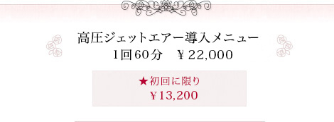 高圧ジェットエアー導入 ¥22,000